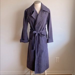 ULTRASUEDE Vintage Trench Coat, blue, 12